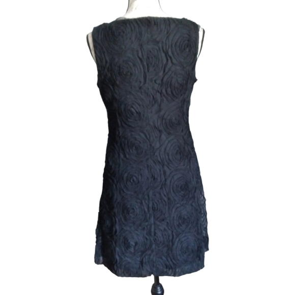 Signature Robbie Bee Black Tulle Rosette Blossoms Dress Size 6 - Picture 5 of 9